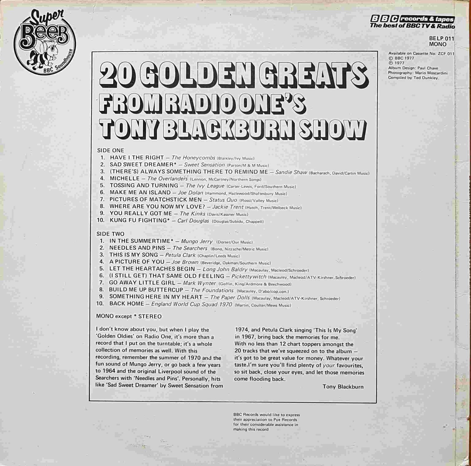 Back cover of BELP 011